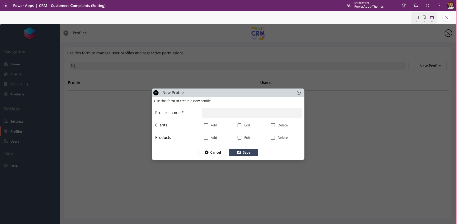 Download the Customers Complaints CRM Power Apps Template