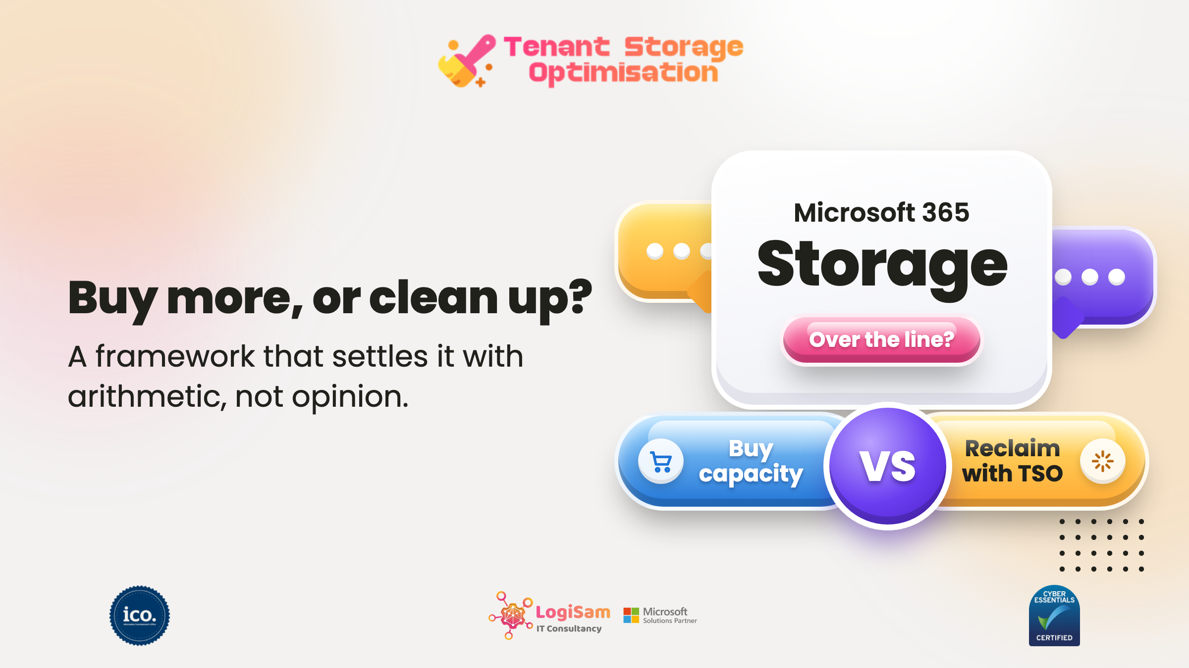 LogiSam TSO cover image: Microsoft 365 storage — buy or clean?
