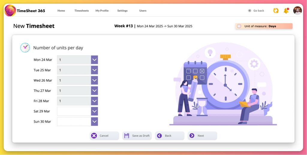 TimeSheet 365 - Effortless Time tracing